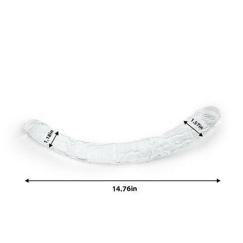 LELE Transparent Double-ended Manual Dildo 14.76 Inch - Sexdoll.Sex