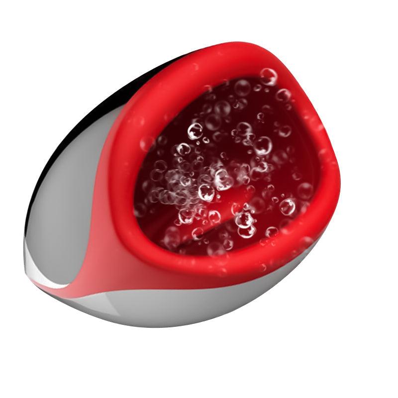 Leten 3 Vibrating 10-Frequency Desire Red Lips Masturbation Cup - Sexdoll.Sex