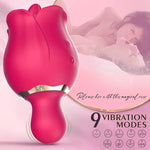 Licking Vibrator Rose Sex Toy with 9 Pleasure Modes, Adult Sex Toys - Sexdoll.Sex