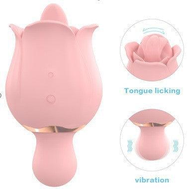 Licking Vibrator Rose Sex Toy with 9 Pleasure Modes, Adult Sex Toys - Sexdoll.Sex