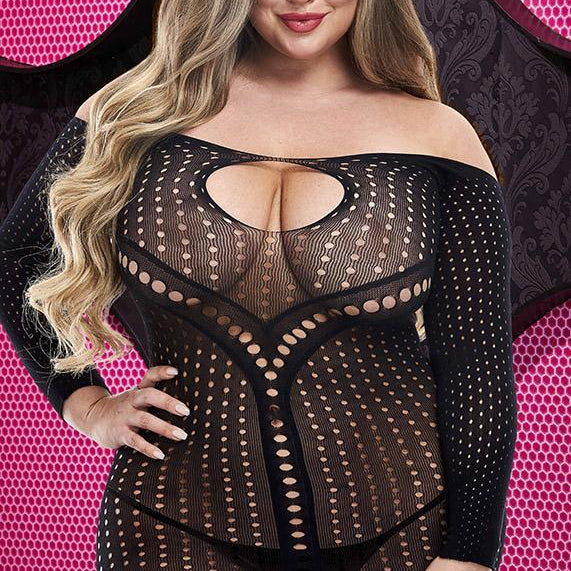 Long Sleeve Keyhole Mini Dress - Sexdoll.Sex