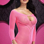 Long Sleeve Keyhole Mini Dress - Sexdoll.Sex