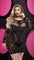 Long Sleeve Mini Dress with Fishnet Accents - Sexdoll.Sex