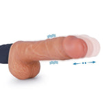 LOVEBEAR 10.8-Inch 9 Vibrating 3 Rotation Telescopic Wriggle Black Handle Big Dildo - Sexdoll.Sex