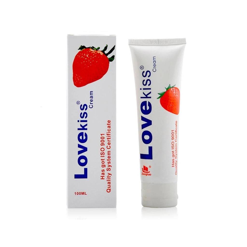 LoveKiss Strawberry Cream Edible Flavored Lubricant Vaginal Anal Lubricant 100ml/3.3oz - Sexdoll.Sex