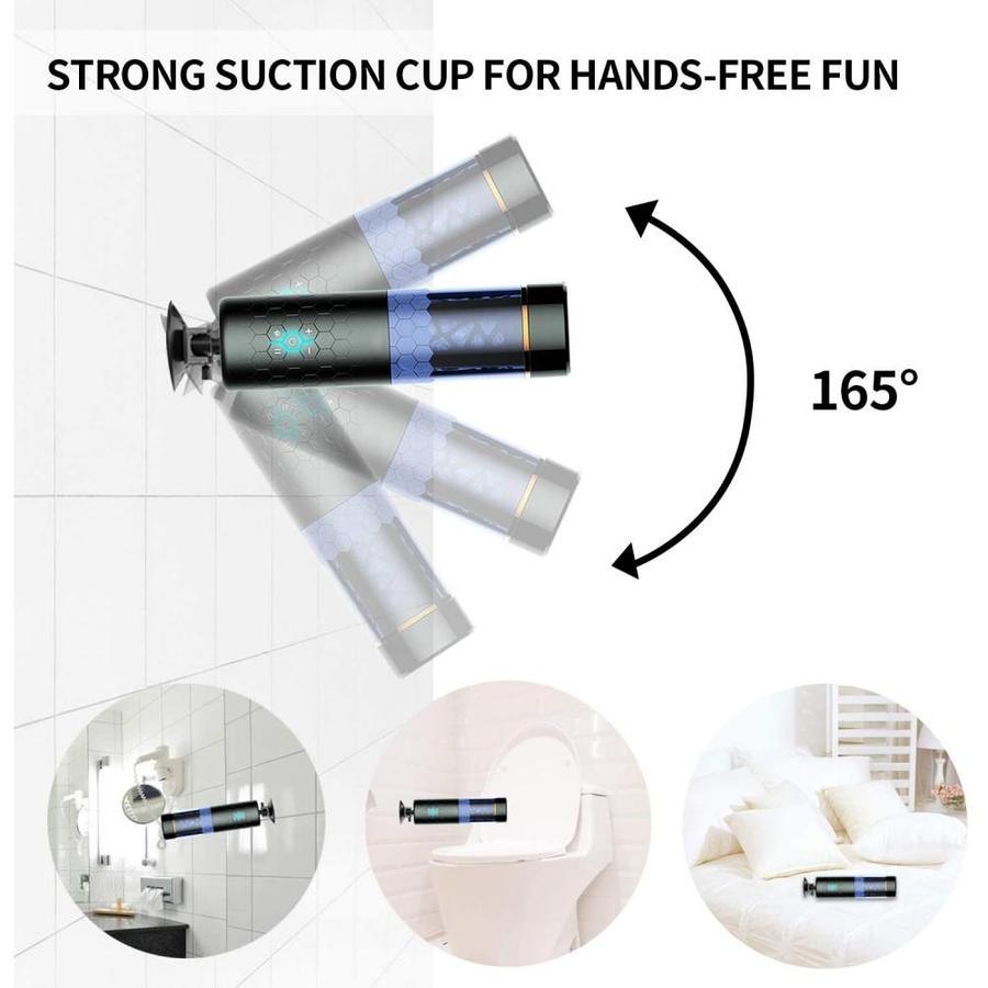 MASTER Upgraded 6-Telescoping Rotating Hands-Free Masturbation Cup - Sexdoll.Sex