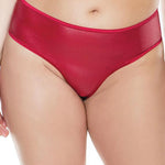 Matte Wet Look Lace-Up Open Back Crotchless Panty - Sexdoll.Sex