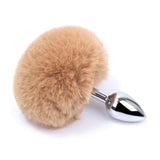 Metal Pink Hairball Base Butt Plug for Experienced Men or Women 5.51 Inch - Sexdoll.Sex