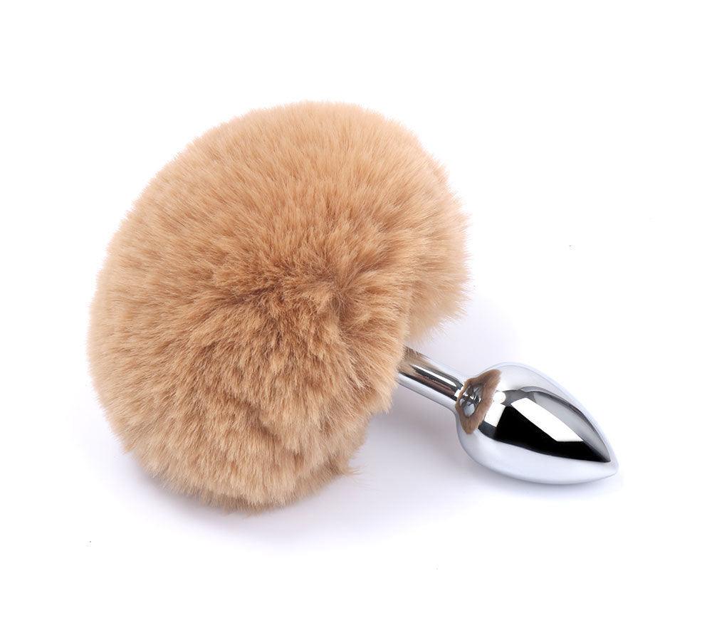 Metal Pink Hairball Base Butt Plug for Experienced Men or Women 5.51 Inch - Sexdoll.Sex