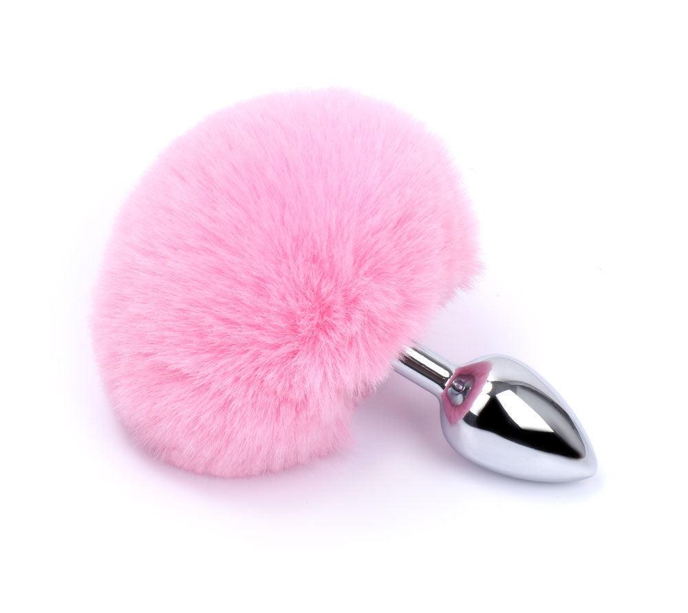 Metal Pink Hairball Base Butt Plug for Experienced Men or Women 5.51 Inch - Sexdoll.Sex