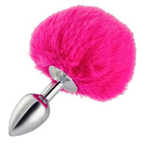 Metal Pink Hairball Base Butt Plug for Experienced Men or Women 5.51 Inch - Sexdoll.Sex