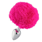 Metal Pink Hairball Base Butt Plug for Experienced Men or Women 5.51 Inch - Sexdoll.Sex