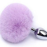 Metal Pink Hairball Base Butt Plug for Experienced Men or Women 5.51 Inch - Sexdoll.Sex