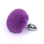 Metal Pink Hairball Base Butt Plug for Experienced Men or Women 5.51 Inch - Sexdoll.Sex