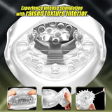 Mimao - Clamping Vibrating White Handle Clear Liner Masturbator - Sexdoll.Sex