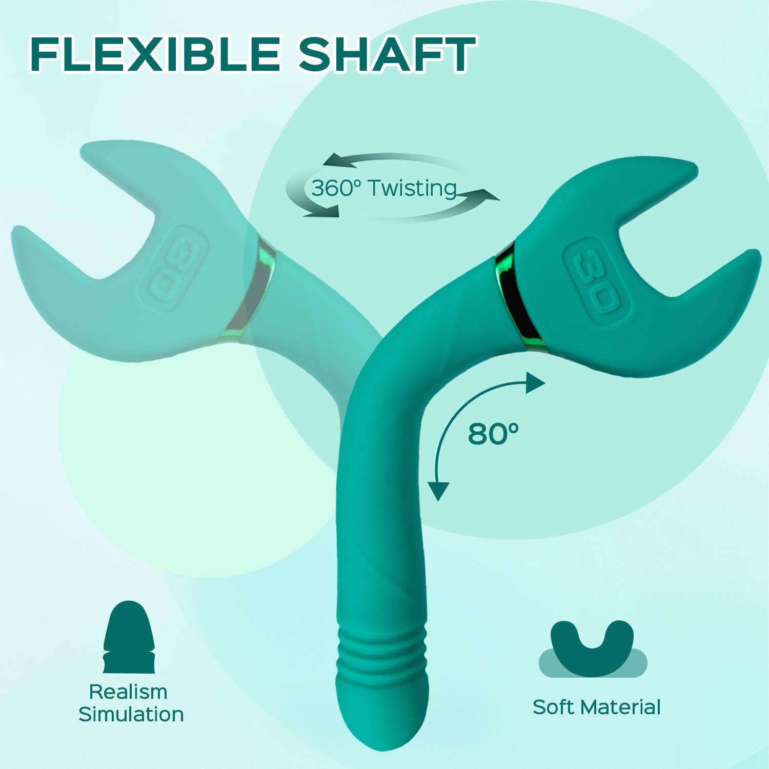 Molette Wrench G-spot Vibrator & Clit Stimulator - Pine Green - Sexdoll.Sex