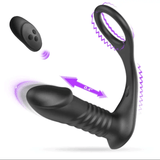 Moore - 10 Thrilling Vibration 3 Thrusting Silicone Remote Control Cock Ring Anal Vibrator - Sexdoll.Sex