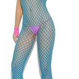 Neon Blue Footless Bodystocking - One Size Available - Sexdoll.Sex