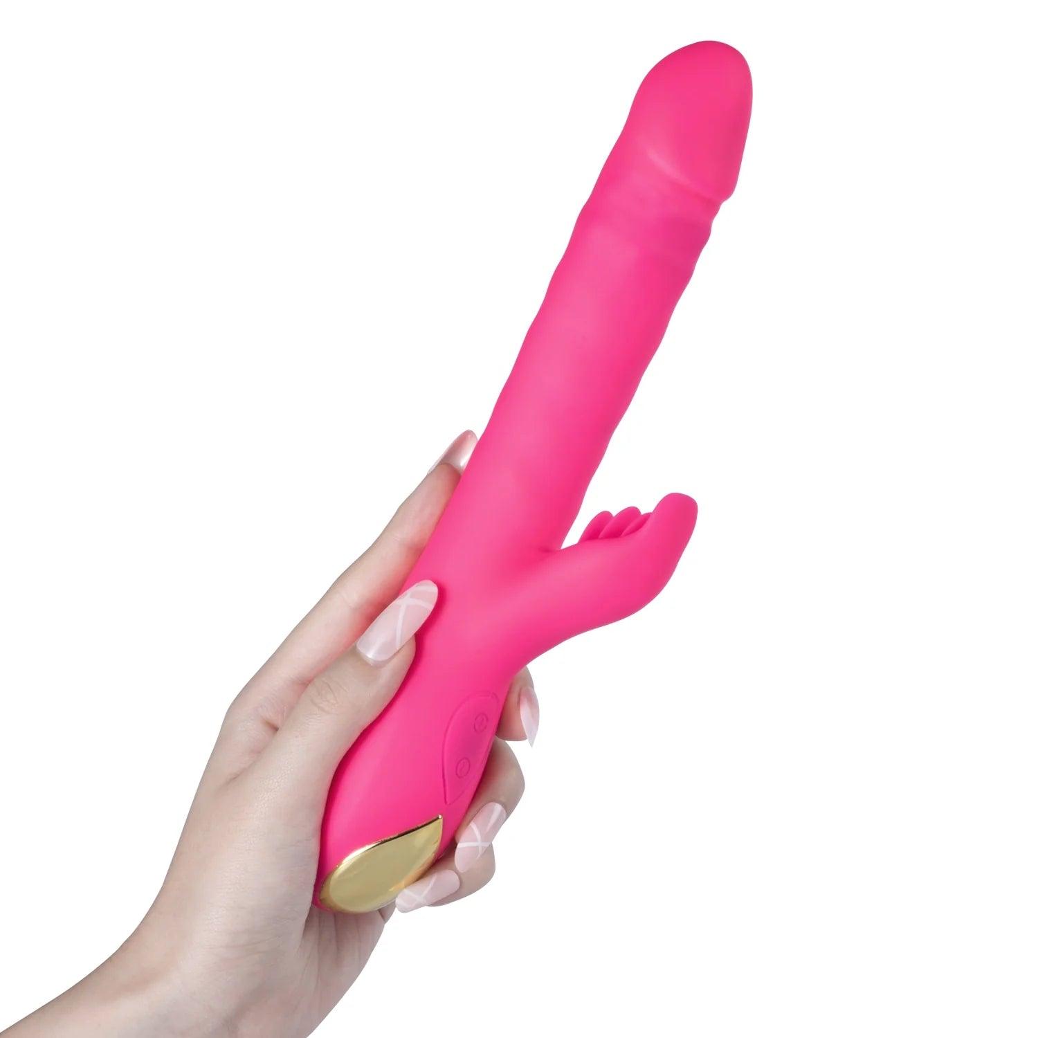 Neon Holic Thrusting Rotation Beads Rabbit Vibrator - Experience Unforgettable Pleasure - Sexdoll.Sex