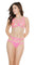 Neon Pink Strappy Bra & Crotchless Panty Set - Sexdoll.Sex