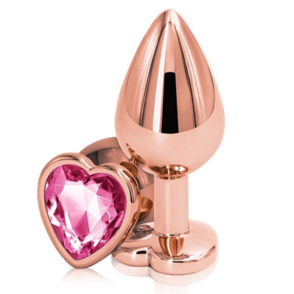 NS Novelties Rainbow Heart Jeweled Metal Butt Plug - Sexdoll.Sex