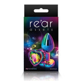 NS Novelties Rainbow Heart Jeweled Metal Butt Plug - Sexdoll.Sex