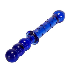 Ocean Blue Glass Butt Plug | Glass Anal Plug - Sexdoll.Sex