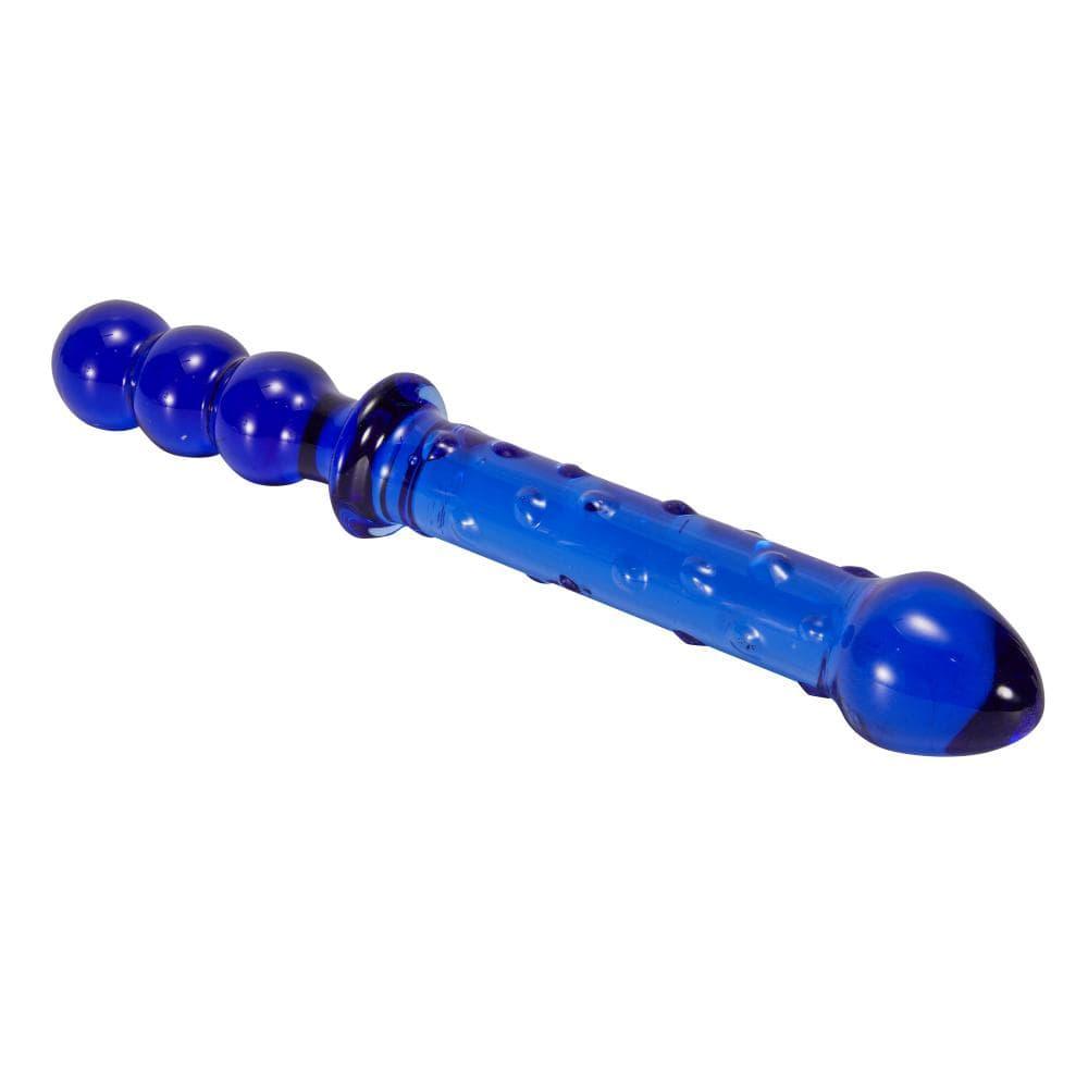 Ocean Blue Glass Butt Plug | Glass Anal Plug - Sexdoll.Sex