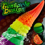 Orlagh 8.66 Inch Tentacle Silicone Rainbow Dildo with Suction Cup - Sexdoll.Sex