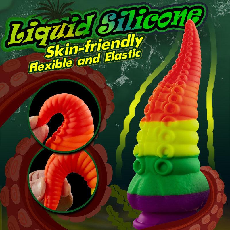 Orlagh 8.66 Inch Tentacle Silicone Rainbow Dildo with Suction Cup - Sexdoll.Sex