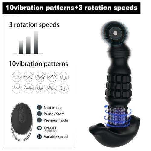 Particle Rotation Bead 10 Vibration Prostate Stimulator - Sexdoll.Sex