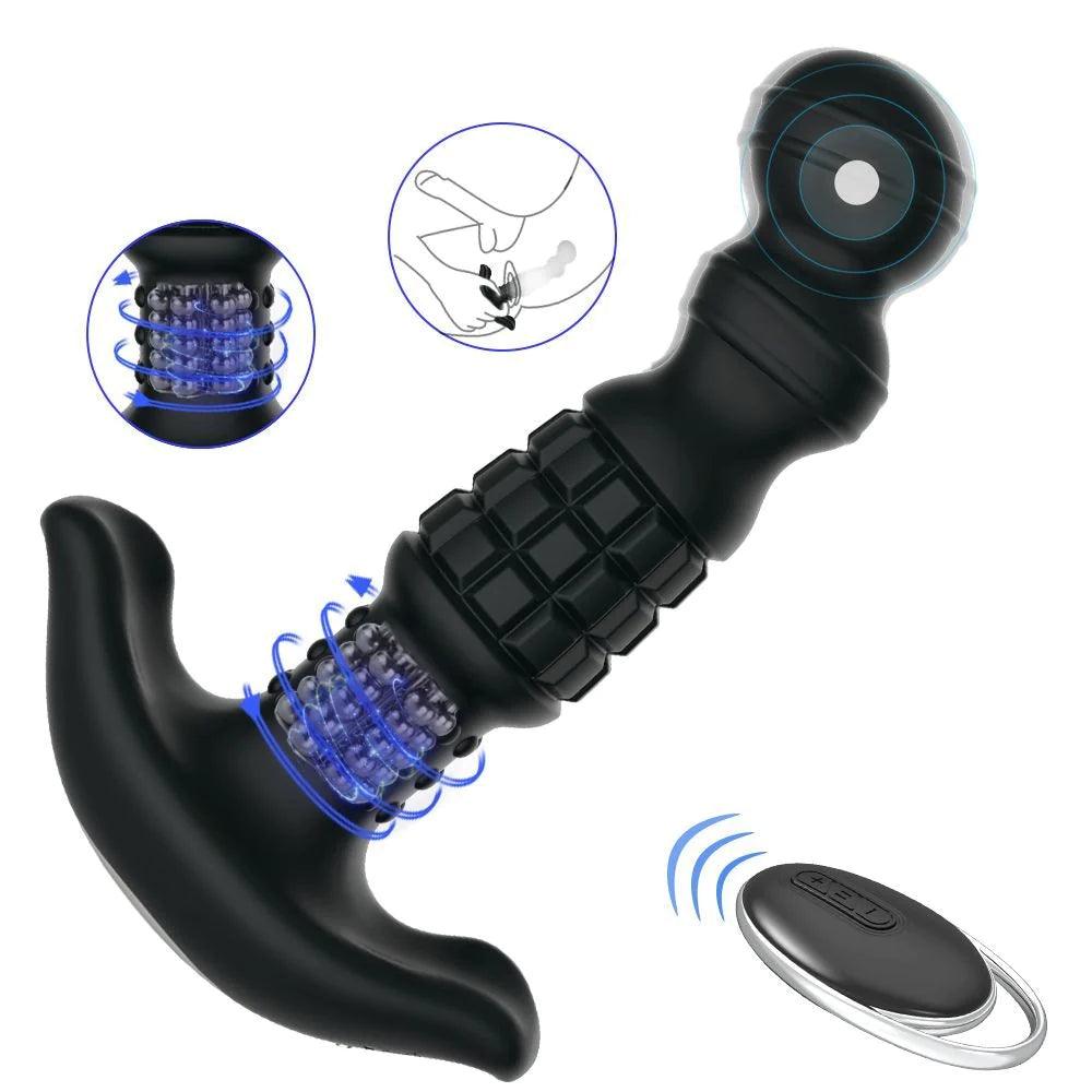 Pineapple Man Prostate Massager - Rolling Bead Vibrations for Ultimate Pleasure - Sexdoll.Sex