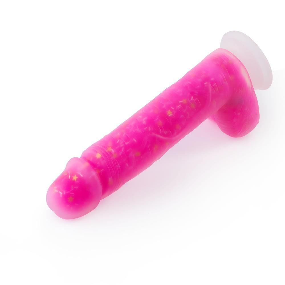 Pink Glitter Remote Control Vibrating Dildo - Sparkle and Pleasure Combined - Sexdoll.Sex