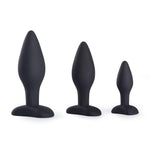 Pleasure Anal Training Silicone Classic Butt Plugs Set (3 Pieces) - Sexdoll.Sex