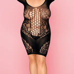 Plus Size Super Sexy Sheer Mini Dress - Sexdoll.Sex