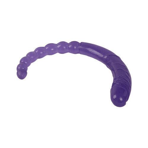 Purple Double-ended Manual Anal Beads and Glans 2 in 1 Dildo 18.5 Inch - Sexdoll.Sex