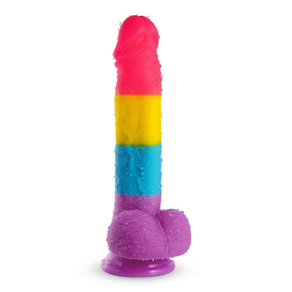 Rainbow Suction Cup Dildo - 7-inch Realistic Dildo - Sexdoll.Sex