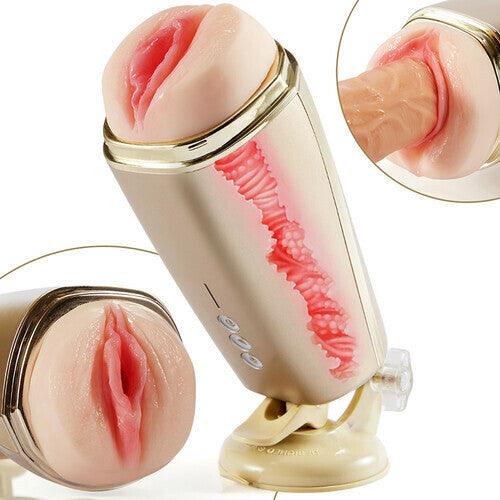 Razor Vibrating Masturbator Cup With Realistic Textured Moaning Pocket Vagina Pussy - Sexdoll.Sex