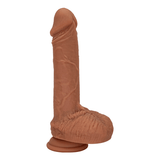 Realistic Feel Brown Silicone Dildo With Balls For Orgasmic Internal & External Pleasure With Every Thrust - Sexdoll.Sex