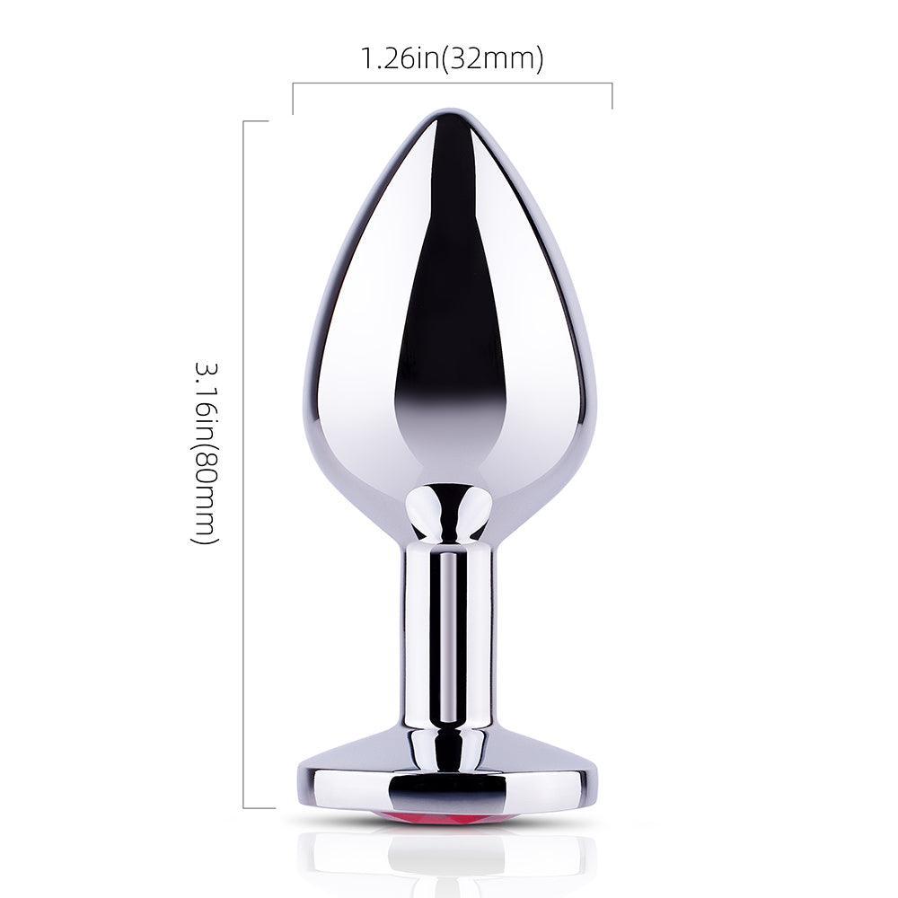 Red Gem Zinc Alloy Butt Plug - Elegant Pleasure Jewe - Sexdoll.Sex