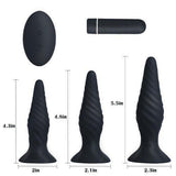 Remote 3PCS Vibration Training Kit Butt Plug - Sexdoll.Sex