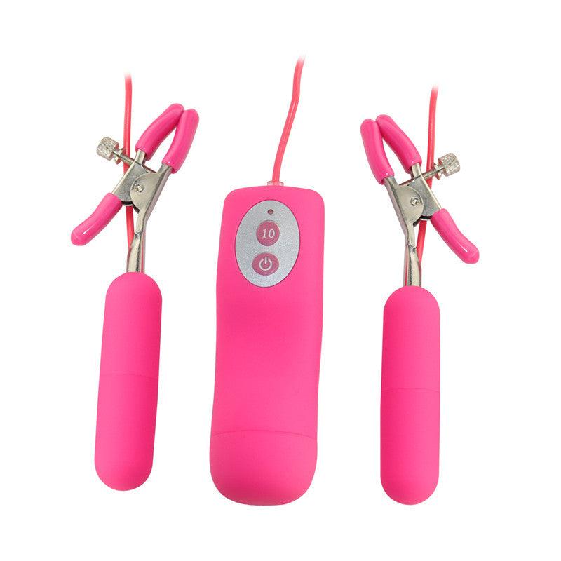 Remote Control BDSM Vibrating Nipple Clamps - Sexdoll.Sex