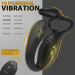 Reyer Wearable Prostate Massager with 10 Quiet Vibrations and Dual Cock Ring - Sexdoll.Sex