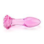 Rose butt plug Flower glass butt plug - Sexdoll.Sex