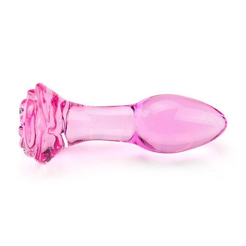 Rose butt plug Flower glass butt plug - Sexdoll.Sex