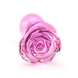 Rose butt plug Flower glass butt plug - Sexdoll.Sex