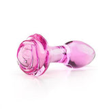 Rose butt plug Flower glass butt plug - Sexdoll.Sex