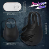 S-HANDE 1.29-Inch 9-Speed Vibrating Penis Ring with Testicles Teaser - Sexdoll.Sex