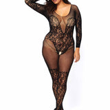 Secret Desire Long Sleeved Crotchless Bodystocking - Sexdoll.Sex