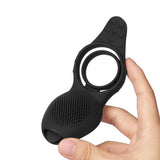 Sensation Pleasure: 10-Pattern Tongue-Licking Vibrating Penis Ring for Couple Play - Sexdoll.Sex